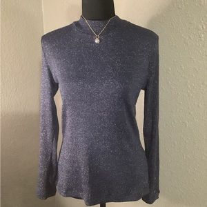 NWT‎ VIOLETS & ROSES Sparkly Night Sky Top